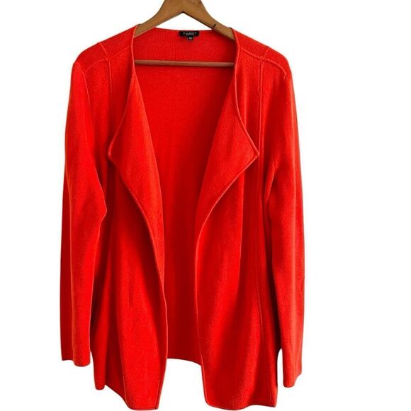 Talbots Ponte Knit Blazer Jacket 1XP Orange Open Front Preppy Academia Casual - Picture 1 of 9